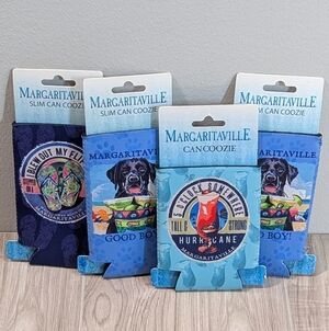 (4) Jimmy Buffet Margaritaville Neoprene Can Cooler Coozie Koozie Slim/Regular